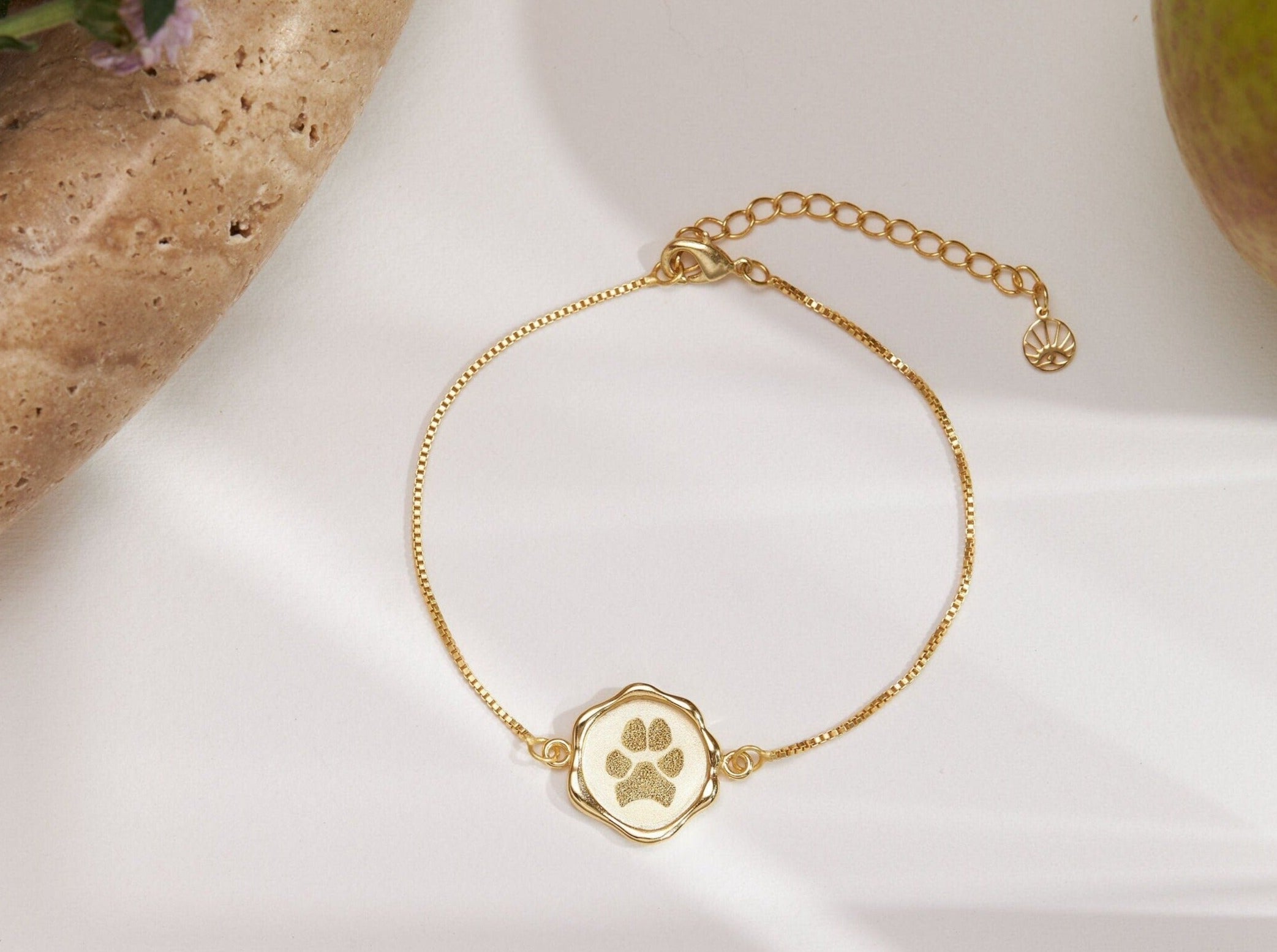 Paw Print Seal Wax Bracelet-Jewelry > Bracelets > Charm Bracelets-EcoPhilia