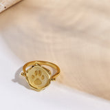 Paw Print Seal Wax Spinner Ring-Jewelry > Rings > Statement Rings-EcoPhilia