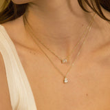 Pear Diamond Necklace-Pear Diamond Necklace-EcoPhilia