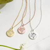 Personalized Bouquet Flower Necklace-Jewelry > Necklaces > Pendant Necklaces-EcoPhilia