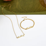 Personalized Name Bracelet in Curb Chain-Jewelry > Bracelets > Chain & Link Bracelets-EcoPhilia