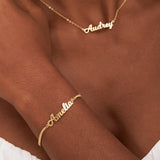 Personalized Name Bracelet in Curb Chain-Jewelry > Bracelets > Chain & Link Bracelets-EcoPhilia