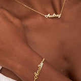 Personalized Name Bracelet in Curb Chain-Jewelry > Bracelets > Chain & Link Bracelets-EcoPhilia