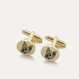 Personalized Paw Print Pet Portrait Cufflinks-Accessories > Suit & Tie Accessories > Cuff Links & Tie Clips > Cuff Links-EcoPhilia