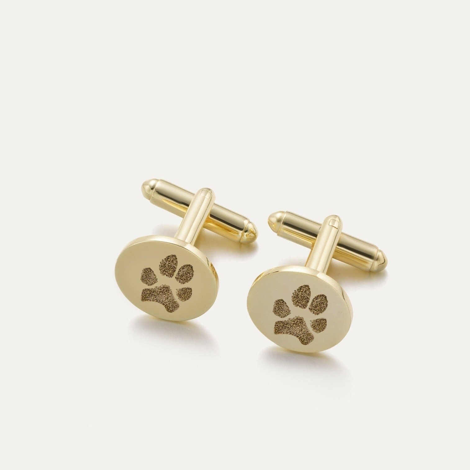 Personalized Paw Print Pet Portrait Cufflinks-Accessories > Suit & Tie Accessories > Cuff Links & Tie Clips > Cuff Links-EcoPhilia