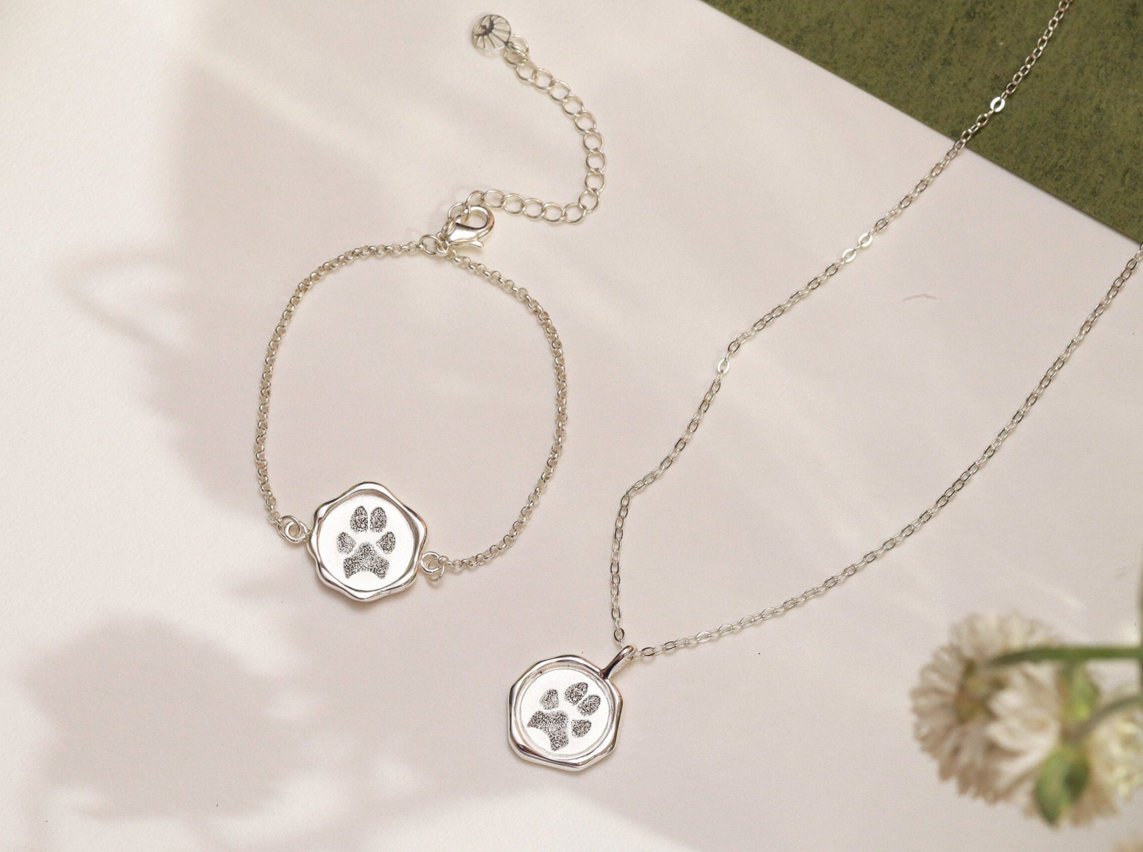 Pet Paw Print Seal Wax Necklace-Jewelry > Necklaces > Pendant Necklaces-EcoPhilia