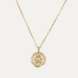 Pet Paw Print Seal Wax Necklace-Jewelry > Necklaces > Pendant Necklaces-EcoPhilia