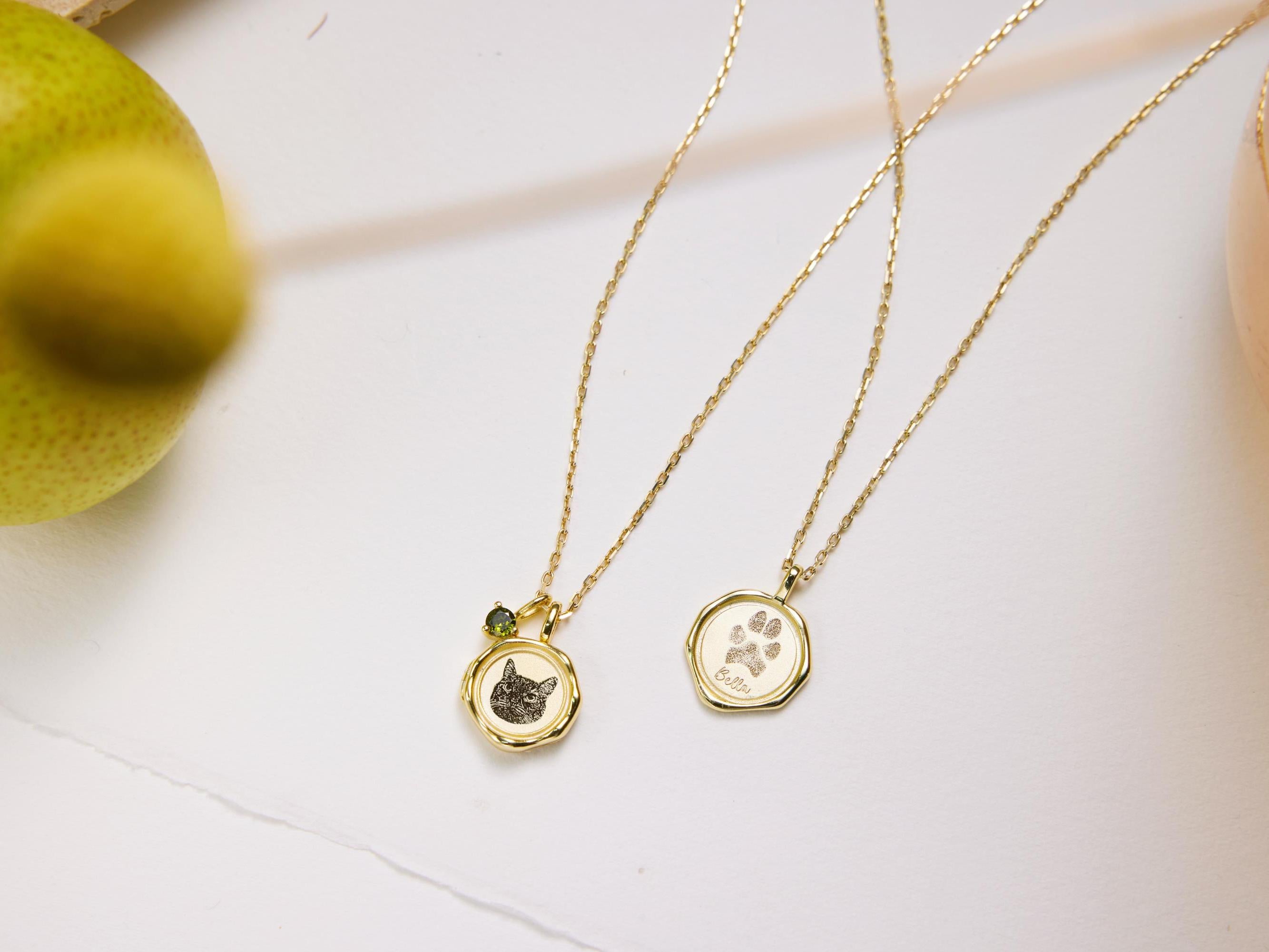 Pet Portrait Locket Necklace-Pet Portrait Locket Necklace-EcoPhilia