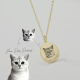 Pet Portrait Necklace-Jewelry > Necklaces > Pendant Necklaces-EcoPhilia