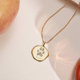 Seal Wax Paw Print Necklace-Jewelry > Necklaces > Pendant Necklaces-EcoPhilia