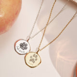 Seal Wax Paw Print Necklace-Jewelry > Necklaces > Pendant Necklaces-EcoPhilia