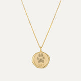 Seal Wax Paw Print Necklace-Jewelry > Necklaces > Pendant Necklaces-EcoPhilia