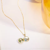 Sunshine Opal Locket Necklace-Sunshine Opal Locket Necklace-EcoPhilia