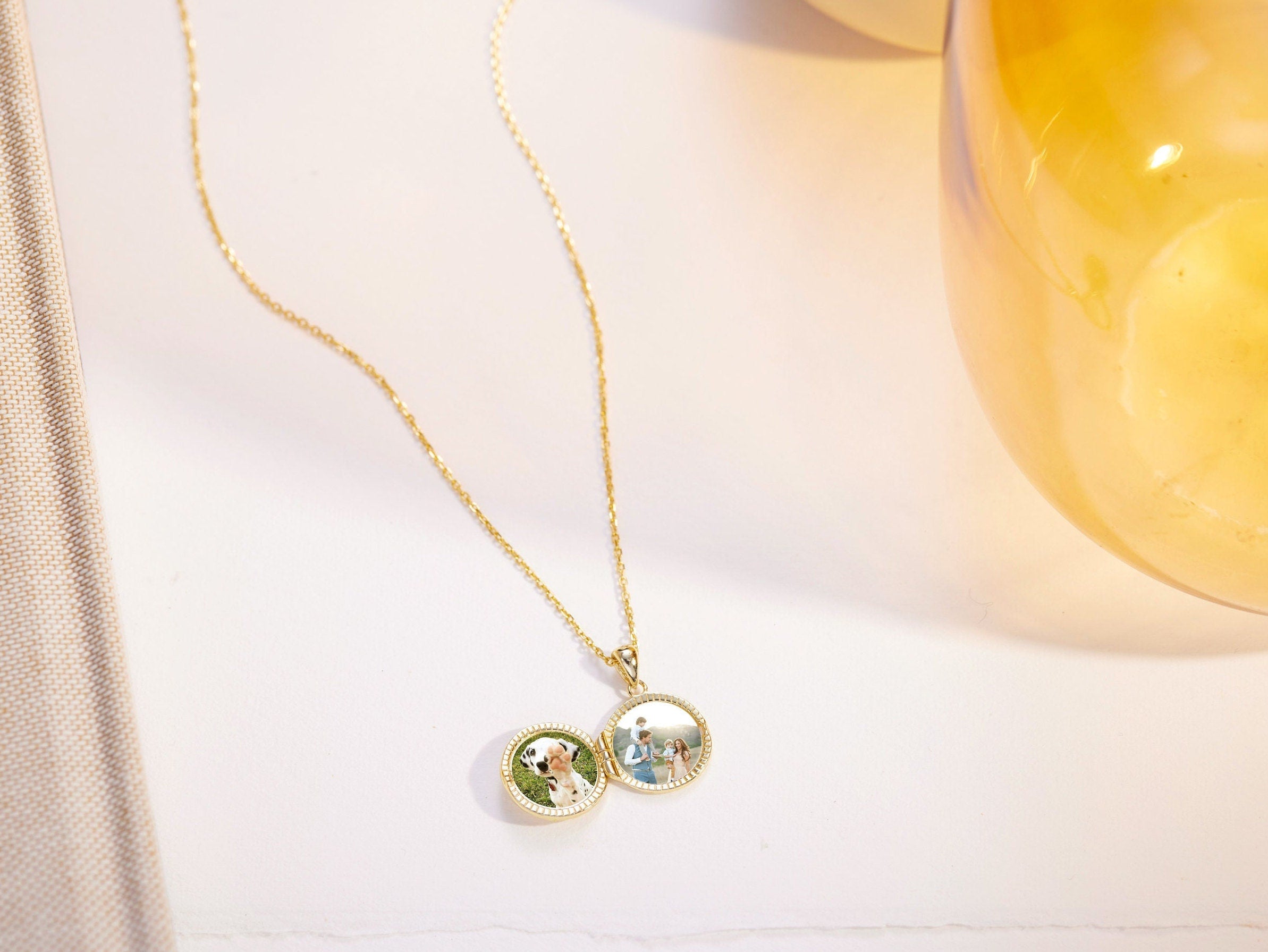 Sunshine Opal Locket Necklace-Sunshine Opal Locket Necklace-EcoPhilia