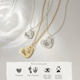 Footprint Heart Necklace