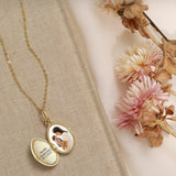 Wild Flowers Locket Necklace-Jewelry > Necklaces > Lockets-EcoPhilia