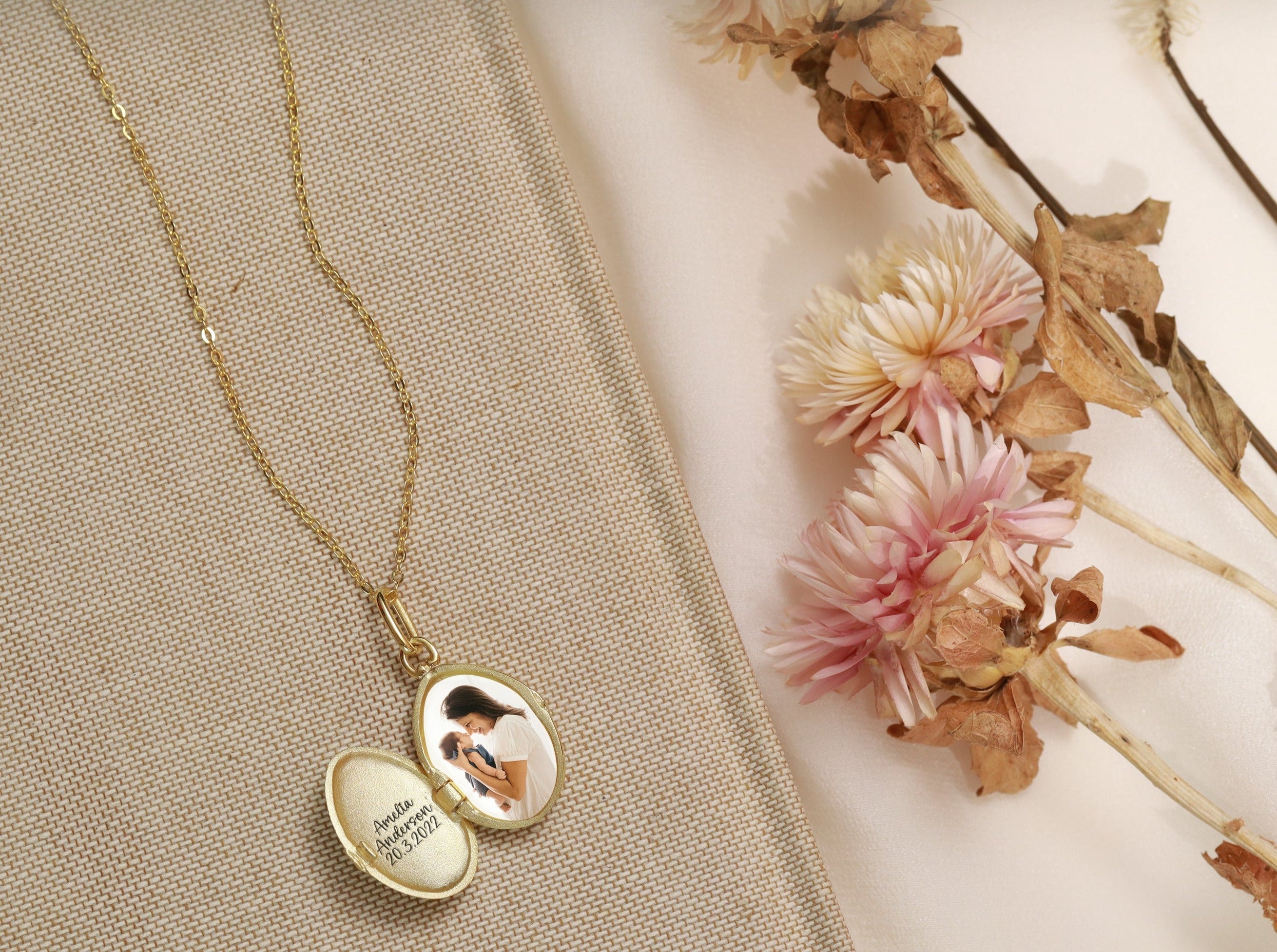 Wild Flowers Locket Necklace-Jewelry > Necklaces > Lockets-EcoPhilia