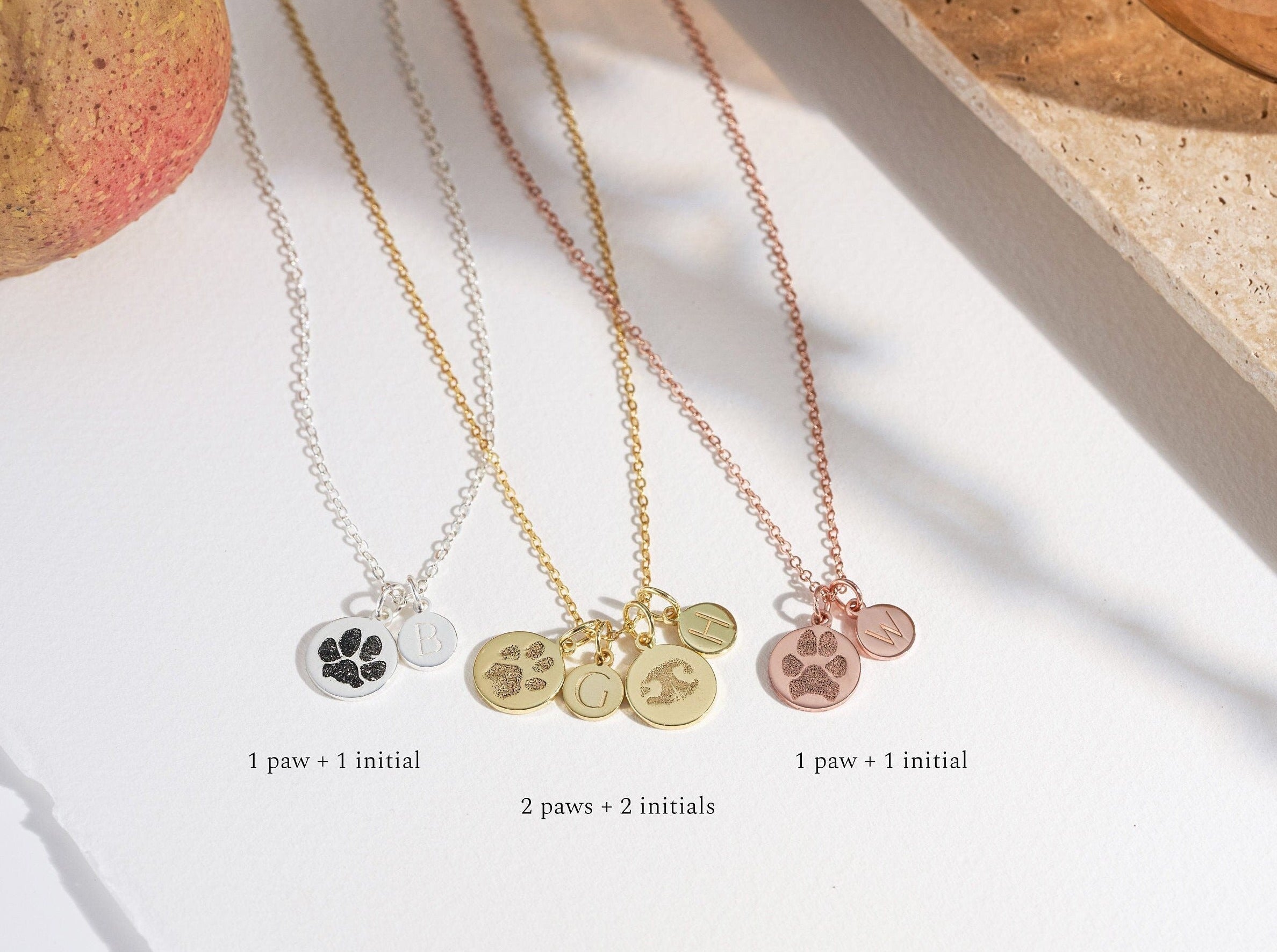 Your Actual Pet Paw Print Necklace-Jewelry > Necklaces > Pendant Necklaces-EcoPhilia