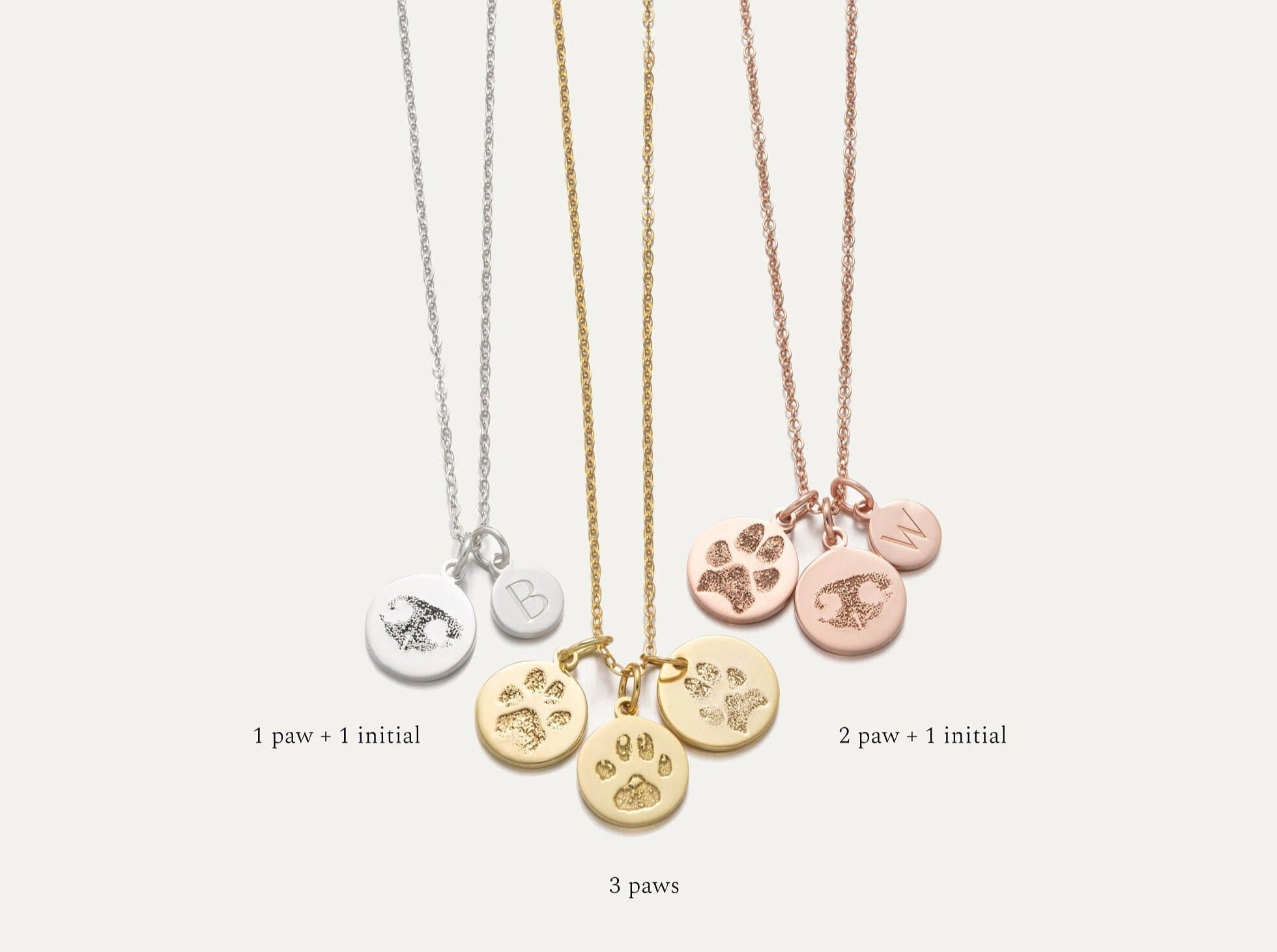 Your Actual Pet Paw Print Necklace-Jewelry > Necklaces > Pendant Necklaces-EcoPhilia