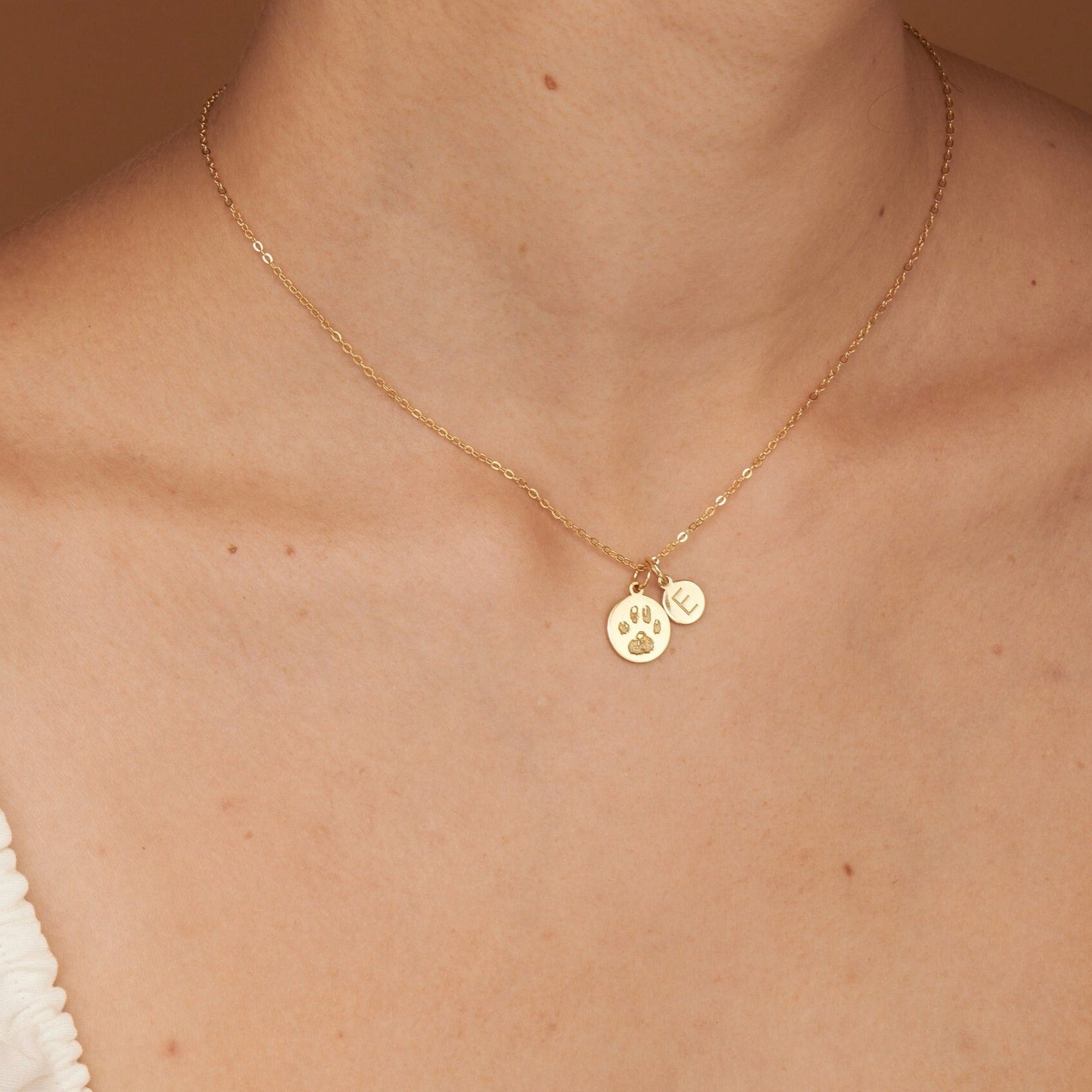 Your Actual Pet Paw Print Necklace-Jewelry > Necklaces > Pendant Necklaces-EcoPhilia