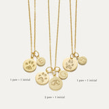 Your Actual Pet Paw Print Necklace-Jewelry > Necklaces > Pendant Necklaces-EcoPhilia