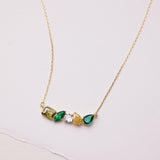 Custom 5 Birthstone Necklace - Family Birthstone Jewelry