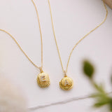 Round Pavé Initial Locket - Personalized Photo Necklace