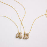Pavé Letter Pendant - Custom Initial Necklace