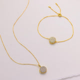 Pavé Round Photo Locket Necklace