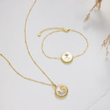 Northern Start and Moon Locket – Engraved Photo Locket