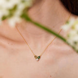 Personalized 3 Birthstone Necklace