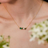 Custom 4 Birthstone Necklace - Family Birthstone Jewelry