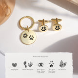 Personalized Paw Print Pet Portrait Cufflinks