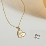 Custom Handwriting Heart Necklace