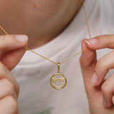 Star Eyes Emoji Necklace - Smiley Face Pendant With Pavé CZ Stars