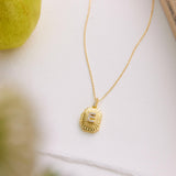 Custom Pavé Initial Photo Locket Necklace