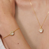 Pavé Paw Bracelet - Pet Paw Charm Bracelet