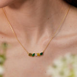 Custom 5 Birthstone Necklace - Family Birthstone Jewelry