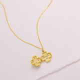 Lucky Clover Diamond Initial Locket Necklace
