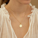 Moon Sunburst Necklace - Personalized Engraved Sterling Silver