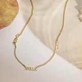 Minimalist Multi Name Necklace in Curb Chain