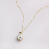 Pavé Pear Pendant Necklace