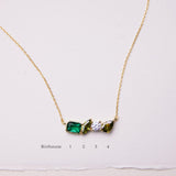 Custom 4 Birthstone Necklace - Family Birthstone Jewelry