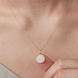 Pavé Round Photo Locket Necklace