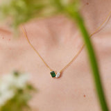 Custom Toi et Moi Duo Birthstone Necklace