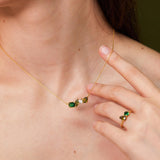 Custom 4 Birthstone Necklace - Family Birthstone Jewelry