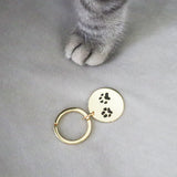 Custom Paw Print Keychain