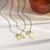 Newborn Footprint Oval Necklace