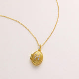 Oval Pavé Diamond Initial Locket – Personalized Photo Necklace