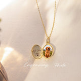 Pet Paw Photo Locket Necklace